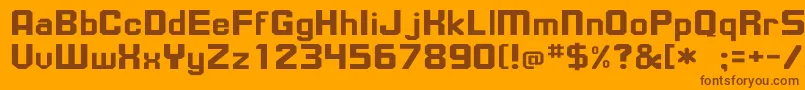 UpsilonWd Font – Brown Fonts on Orange Background
