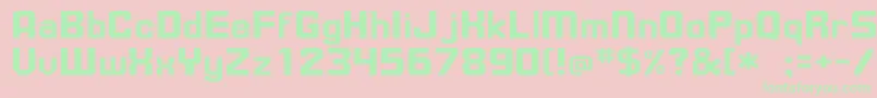 UpsilonWd Font – Green Fonts on Pink Background