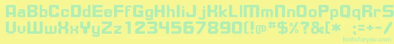 Weitere Informationen zur UpsilonWd-Schriftart UpsilonWd-Schriftart – Grüne Schriften auf gelbem Hintergrund