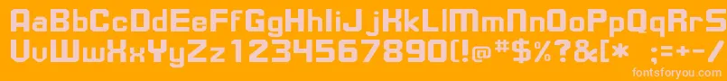 UpsilonWd Font – Pink Fonts on Orange Background