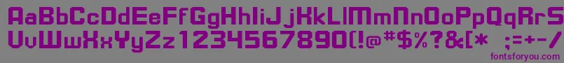 Шрифт UpsilonWd – фиолетовые шрифты на сером фоне