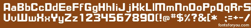 フォントUpsilonWd – 茶色の背景に白い文字