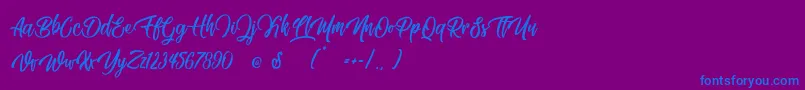 Skating Move Font – Blue Fonts on Purple Background