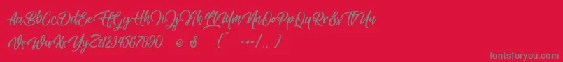 Skating Move Font – Gray Fonts on Red Background