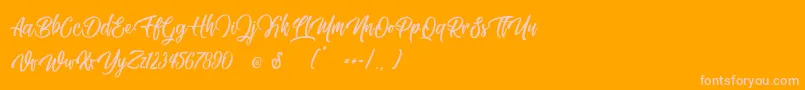 Skating Move Font – Pink Fonts on Orange Background