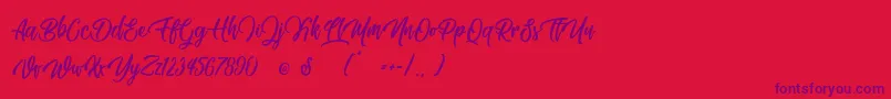 Skating Move Font – Purple Fonts on Red Background