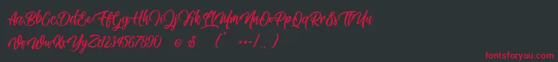 Skating Move Font – Red Fonts on Black Background