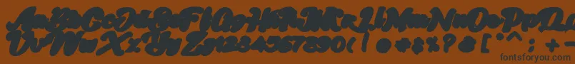 fuente Skatter Base – Fuentes Negras Sobre Fondo Marrón