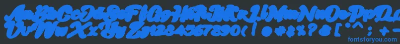 Skatter Base-fontti – siniset fontit mustalla taustalla