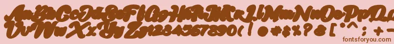 フォントSkatter Base – ピンクの背景に茶色のフォント