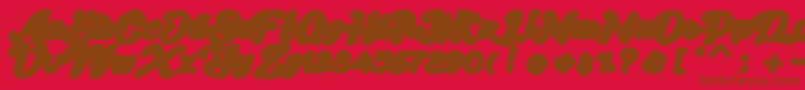 Czcionka Skatter Base – brązowe czcionki na czerwonym tle