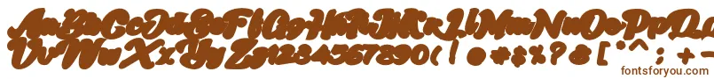 Skatter Base-Schriftart – Braune Schriften auf weißem Hintergrund