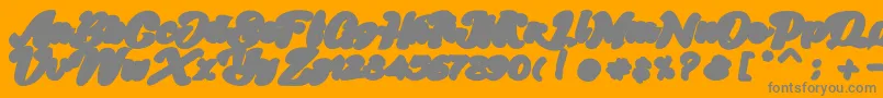 Fonte Skatter Base – fontes cinzas em um fundo laranja