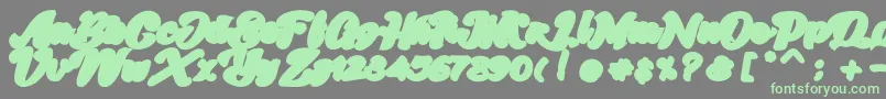 Czcionka Skatter Base – zielone czcionki na szarym tle