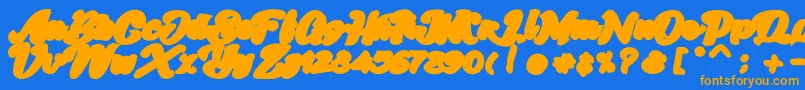 Шрифт Skatter Base – оранжевые шрифты на синем фоне