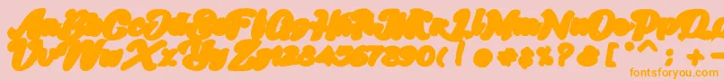 fuente Skatter Base – Fuentes Naranjas Sobre Fondo Rosa