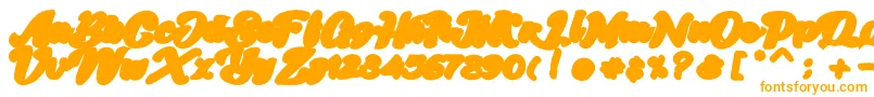 Czcionka Skatter Base – pomarańczowe czcionki na białym tle