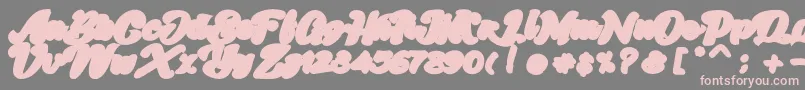 Skatter Base Font – Pink Fonts on Gray Background