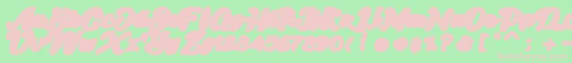 Skatter Base-Schriftart – Rosa Schriften auf grünem Hintergrund