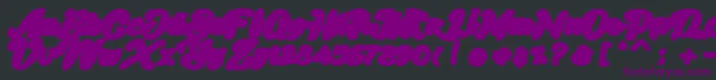 Skatter Base-Schriftart – Violette Schriften auf schwarzem Hintergrund