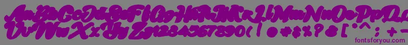 Skatter Base Font – Purple Fonts on Gray Background