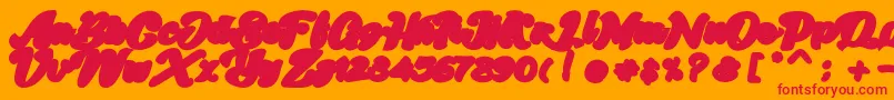 Шрифт Skatter Base – красные шрифты на оранжевом фоне