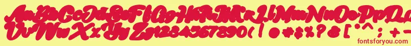 Шрифт Skatter Base – красные шрифты на жёлтом фоне
