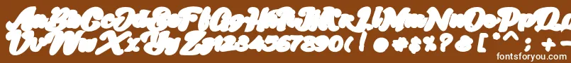 フォントSkatter Base – 茶色の背景に白い文字