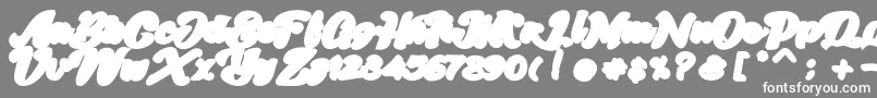 Skatter Base-fontti – valkoiset fontit harmaalla taustalla