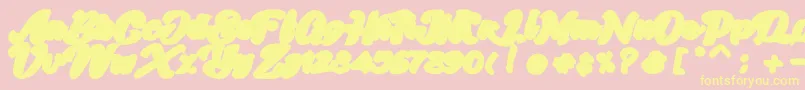 Шрифт Skatter Base – жёлтые шрифты на розовом фоне