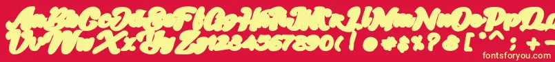 Czcionka Skatter Base – żółte czcionki na czerwonym tle