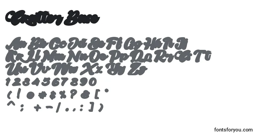 Schriftart Skatter Base (141072) – Alphabet, Zahlen, spezielle Symbole