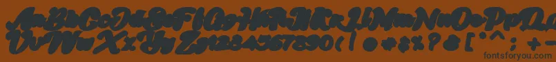 Skatter Base Font – Black Fonts on Brown Background