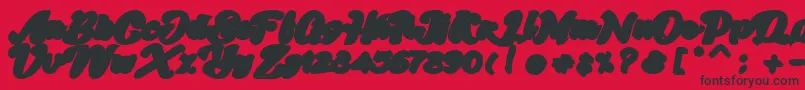 Skatter Base Font – Black Fonts on Red Background