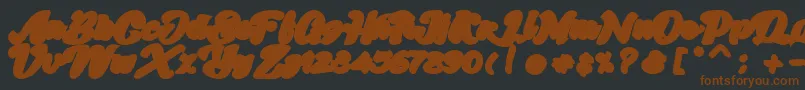 Skatter Base Font – Brown Fonts on Black Background