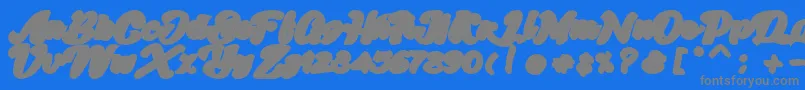 Skatter Base Font – Gray Fonts on Blue Background