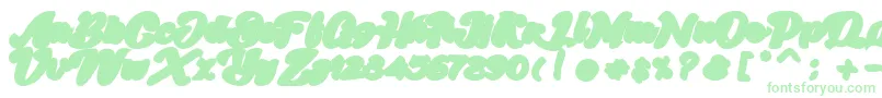 Skatter Base Font – Green Fonts on White Background