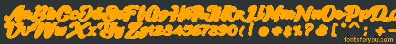 Skatter Base Font – Orange Fonts on Black Background