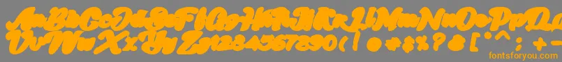 Skatter Base Font – Orange Fonts on Gray Background