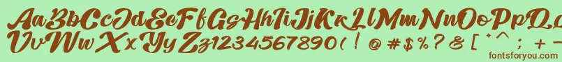 Skatter Font – Brown Fonts on Green Background