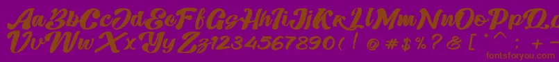 Skatter Font – Brown Fonts on Purple Background