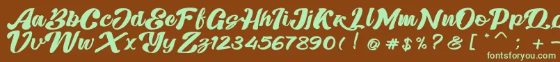 Skatter Font – Green Fonts on Brown Background