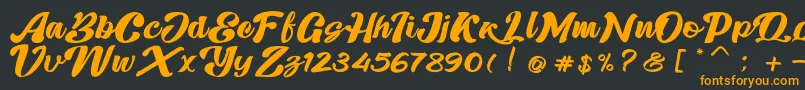 Skatter Font – Orange Fonts on Black Background