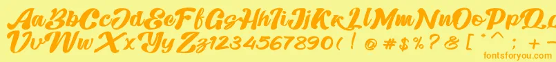 More about Skatter Font Skatter Font – Orange Fonts on Yellow Background