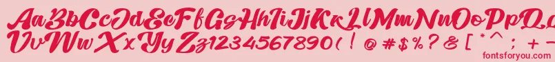 Skatter Font – Red Fonts on Pink Background