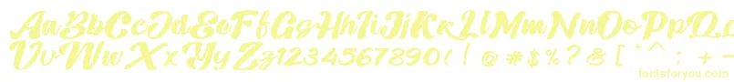 Skatter Font – Yellow Fonts on White Background