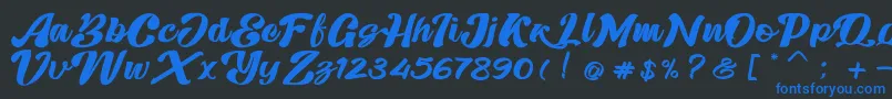 Skatter Font – Blue Fonts on Black Background