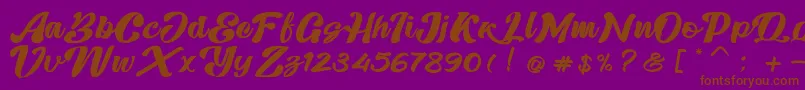 Skatter Font – Brown Fonts on Purple Background