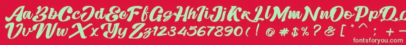 Skatter Font – Green Fonts on Red Background