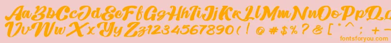 Skatter Font – Orange Fonts on Pink Background
